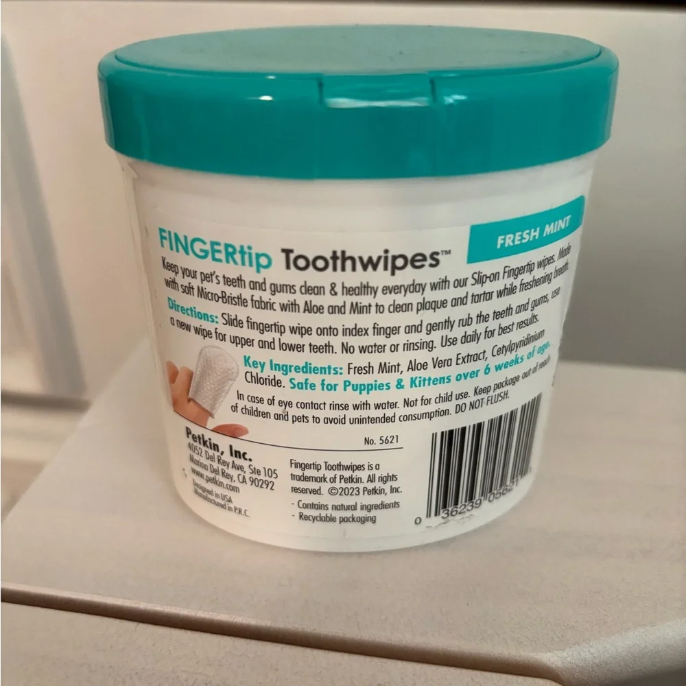 Fresh Mint Finger Toothwipes for Dogs